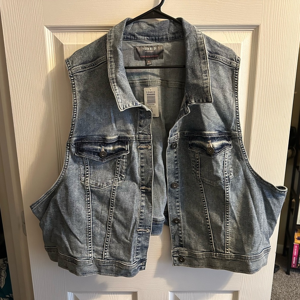 Torrid Denim Sleeveless Vest